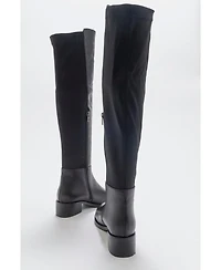 Forever & Always Shoes Cassie Leather Knee High Boot (Women)