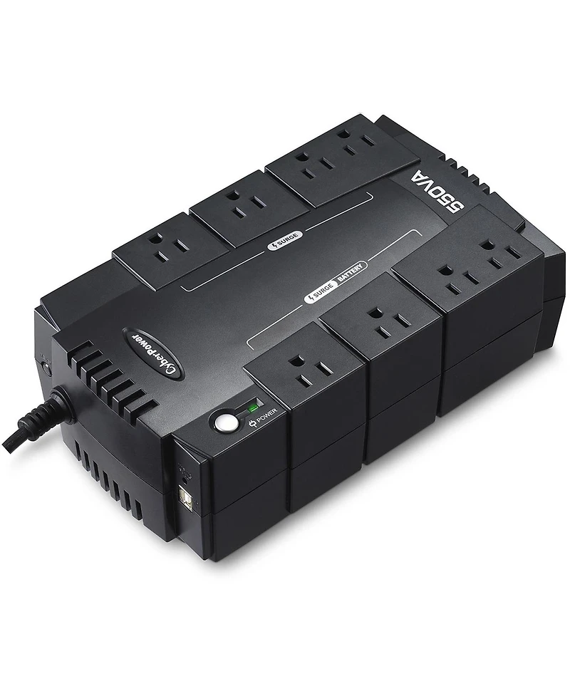 CyberPower Standby Series CP550SLG 550VA / 330W Simulated Sine Wave Ups, 8 Outlets / Usb Port