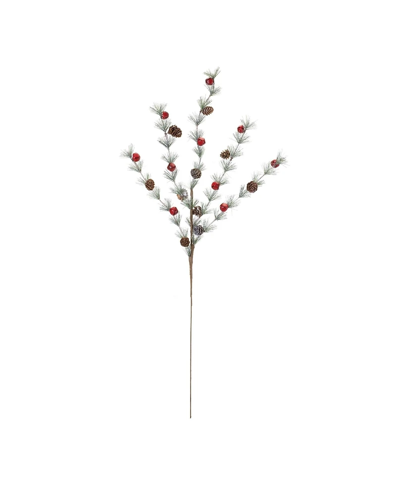 Set of 6 Pine Bell Cone Sprays for Seasonal Decoration