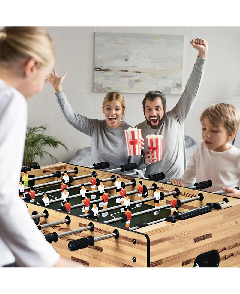 Gymax 48'' Foosball Table Home Soccer Game Table Christmas Families Party Recreation