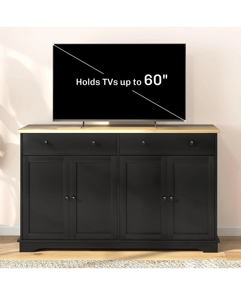 Homcom Sideboard Cabinet with Storage Drawers Adjustable Shelves