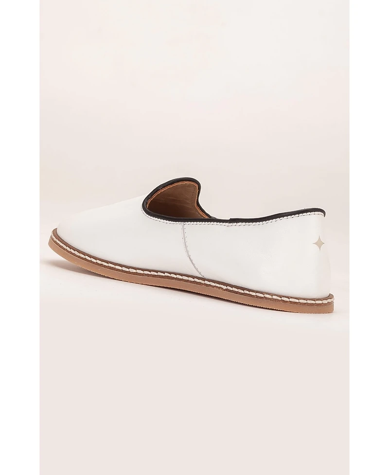 Epilogue Shoes Dalya Leather Slip On Flats (Women)