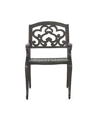 Austin Cast Aluminum Dining Chairs Set of 2 Rust-Resistant Patio Seating