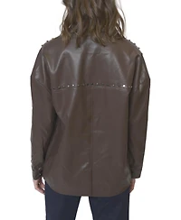 Central Park West Women's Jay Studded Leather Shacket