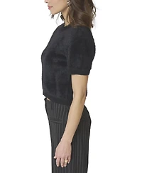 Central Park West Women's Roman Eyelash Tee With Shoulder Pads