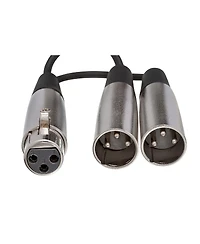 Hosa Technology 6" 3-Pin Xlr Female to 2-xlr Male Y-Cable