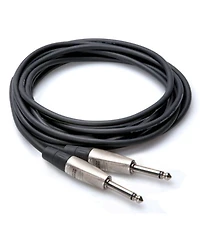 Hosa Technology 10' Pro Unbalanced Interconnect Rean 1/4" Male to 1/4" Male Ts Cable
