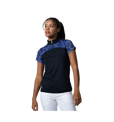 Daily Sports Andria 1/2 Zip Cap Sleeve Womens Golf Polo