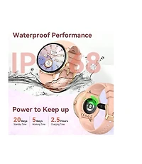 Ruxing Smart Smart Watches For Women With Make/Answer Call 1.19" Amoled Screen Fitness Tracker Heart Rate Sleep Monitor 100+ Sport Modes Waterpro