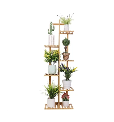 Unho Bamboo Plant Stand Rack Corner Flower Shelf Storage Rack