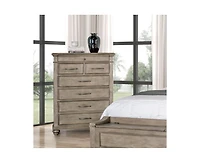 Casainc Weathered Oak Chest Storage Cabinet