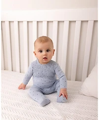 MeMoi Baby and Toddler Boys "Blueberries" Smocked 100% Cotton Footie