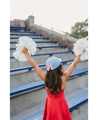 Bits & Bows Toddler Officially Licensed Ole Miss Rebels Bow Baseball Hat Powder Blue