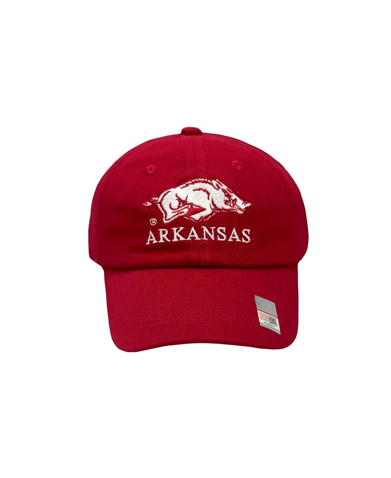 Bits & Bows Toddler Officially Licensed Arkansas Razorbacks Baseball Hat Red