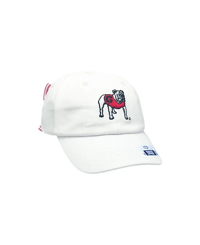 Bits & Bows Officially Licensed Georgia Bulldogs Girls' Bow Baseball Hat White