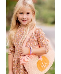 Bits & Bows Girls Pumpkin Hearts Bracelet in Orange