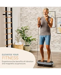 Lifepro HexaPlate Lite Vibration Plate – Full Body Workout Platform with Magnetic Acupoints for Muscle Toning, Recovery & Lymphatic Drainage
