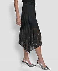 Dkny Women's Pleat Detail Pull On Midi Skirt