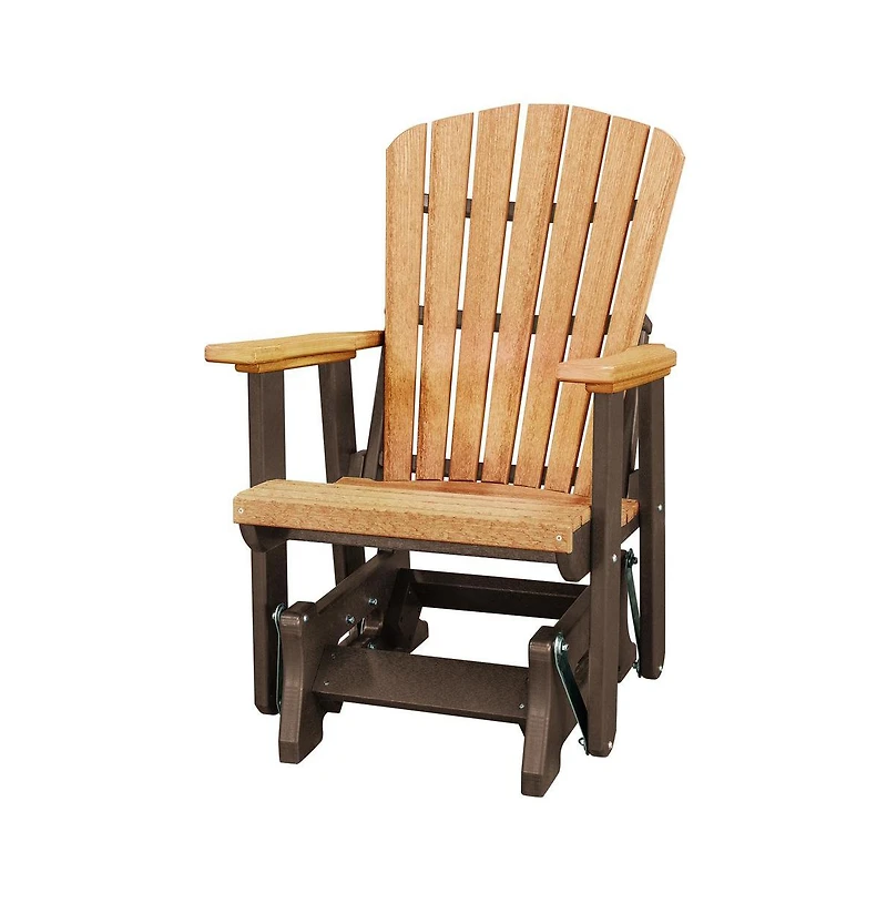 American Furniture Classics Fan Back Glider Made in the Usa- Cedar, Tudor Brown