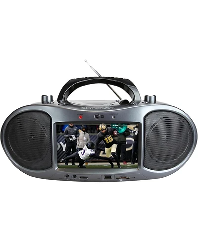 Emerson Edl-2560H Bluetooth Boombox Dvd Player with 7'' Lcd Screen and Radio