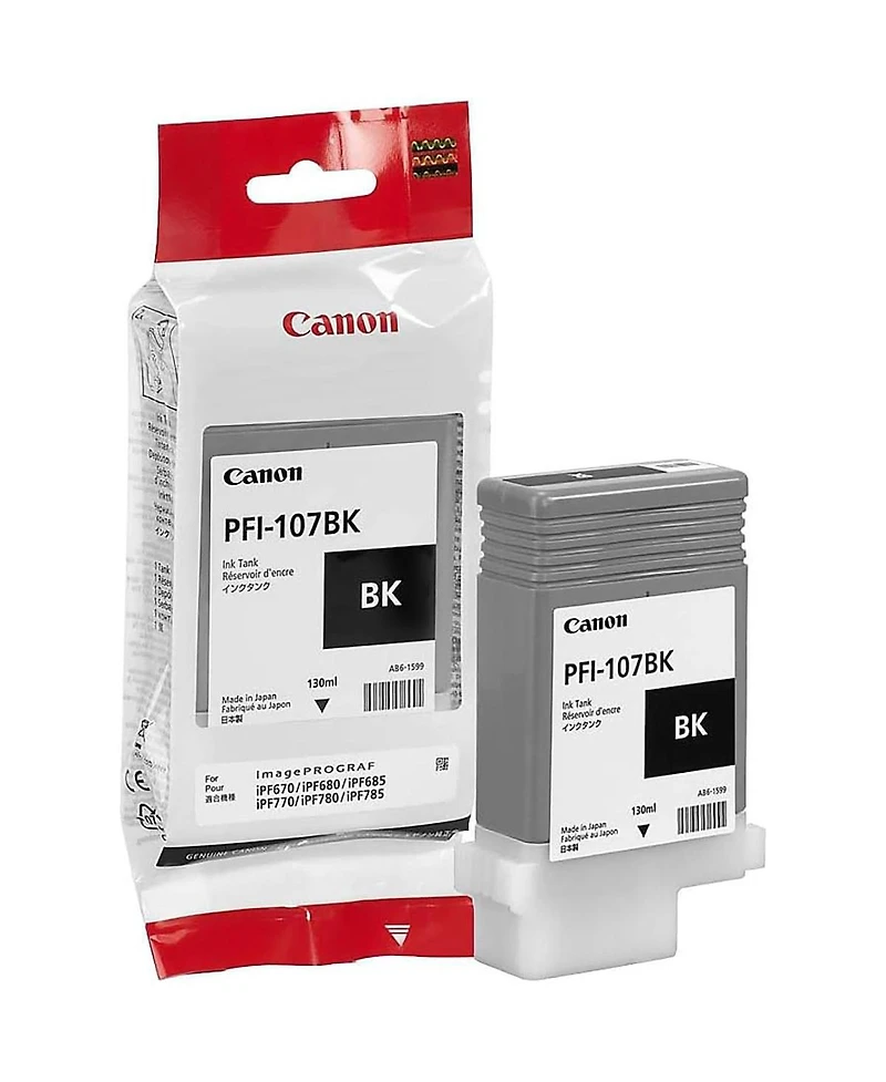 Canon 4x Pfi-107 130ml Ink Tank for Canon iPF680/685/780/785, Black