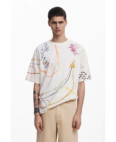 Desigual Men's Short-sleeve T-shirt with drawings
