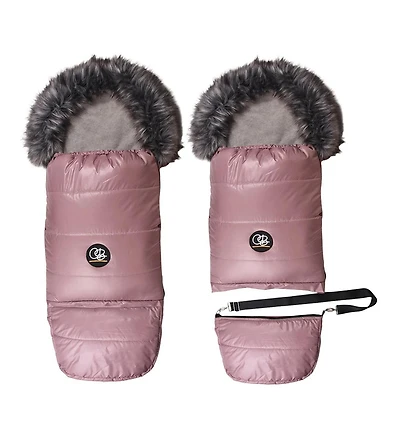 Cover Baby Baby Cover 0-3 Years Organic Premium Gray Wool Adjustable Footmuff in Pastel