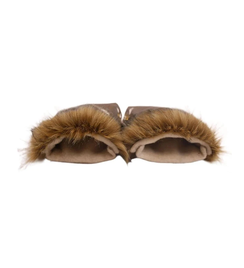 Cover Baby Baby Cover Adult Premium Handmuff Gloves With Beige Wool in Gold
