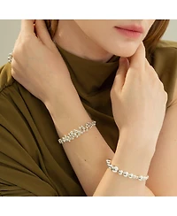 Sterling Silver Vivienne Statement Bouquet Chain Necklace & Bracelet Set