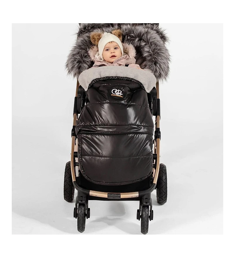 Cover Baby Baby Cover 0-3 Years Organic Premium Gray Wool Adjustable Footmuff in Pastel