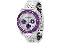 Invicta Men's 36735 Speedway Quartz Chronograph Light Grey, Purple Dial Watch