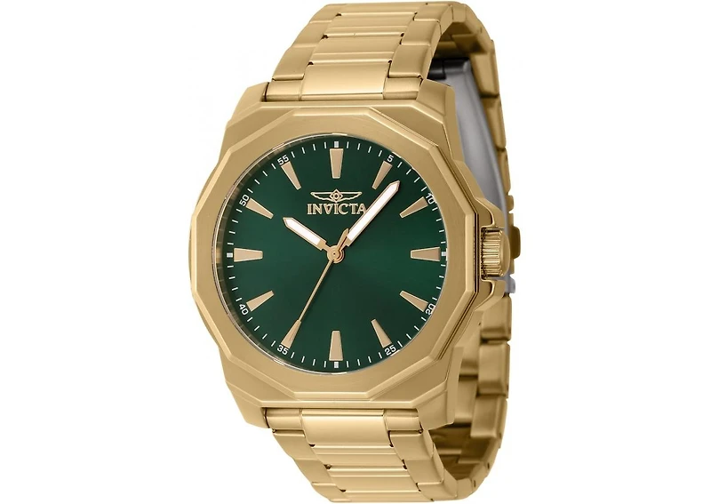 Invicta Men's Speedway Quartz 3 Hand Green Dial Watch
