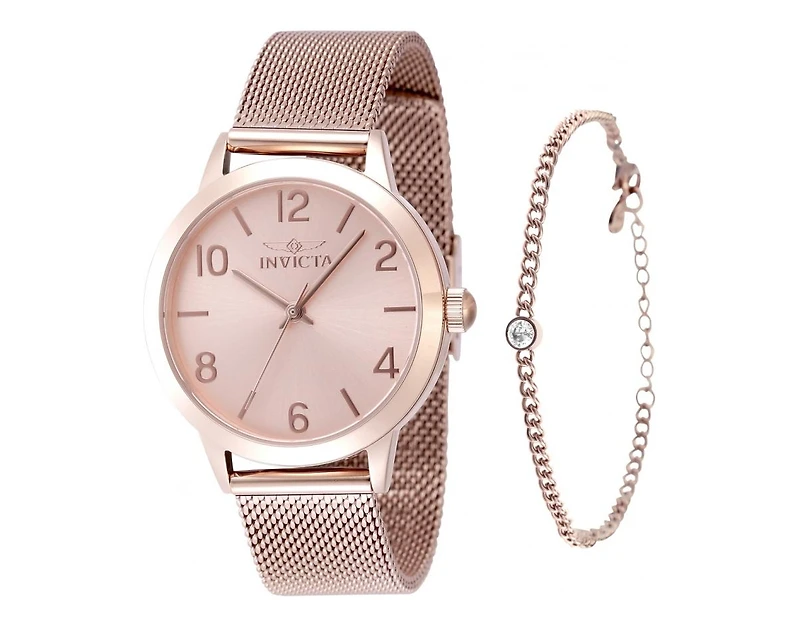 Invicta Women's 48331 Wildflower Quartz 3 Hand Rose Gold Dial Watch