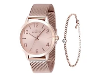 Invicta Women's 48331 Wildflower Quartz 3 Hand Rose Gold Dial Watch
