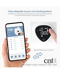 Catit Pixi Smart 6-Meal Feeder,Stainless