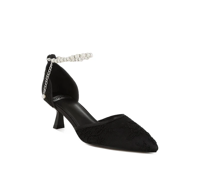 Laika Lace Kitten Heel Sandals Women