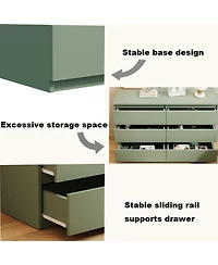 Streamdale green Large 6 drawers chest of drawer dressers table