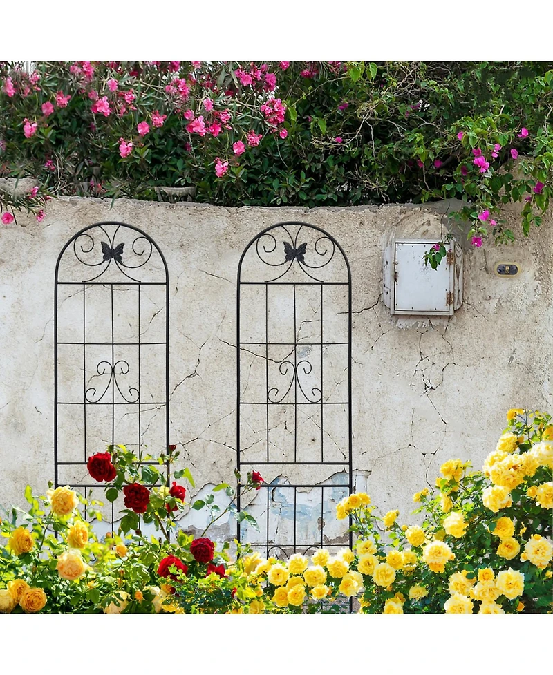 Streamdale Furniture 2-Pack 86.7" Metal Garden Trellis