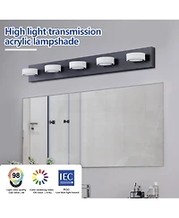 Streamdale Led Modern Black 5-Light Vanity Lights Fixtures Over Mirror Bath Wall Lighting