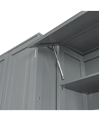 Streamdale Furniture Queen Size Murphy Bed Wall Bed with Closet Drawers and Shelves