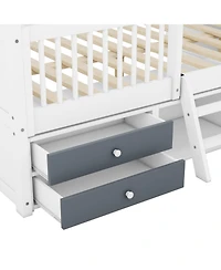 Streamdale Furniture Full Size Wood Bed House Bed Frame
