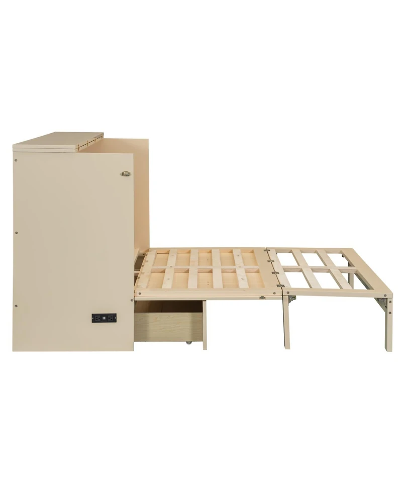 Streamdale Furniture Full Size Murphy Bed with Large Drawers