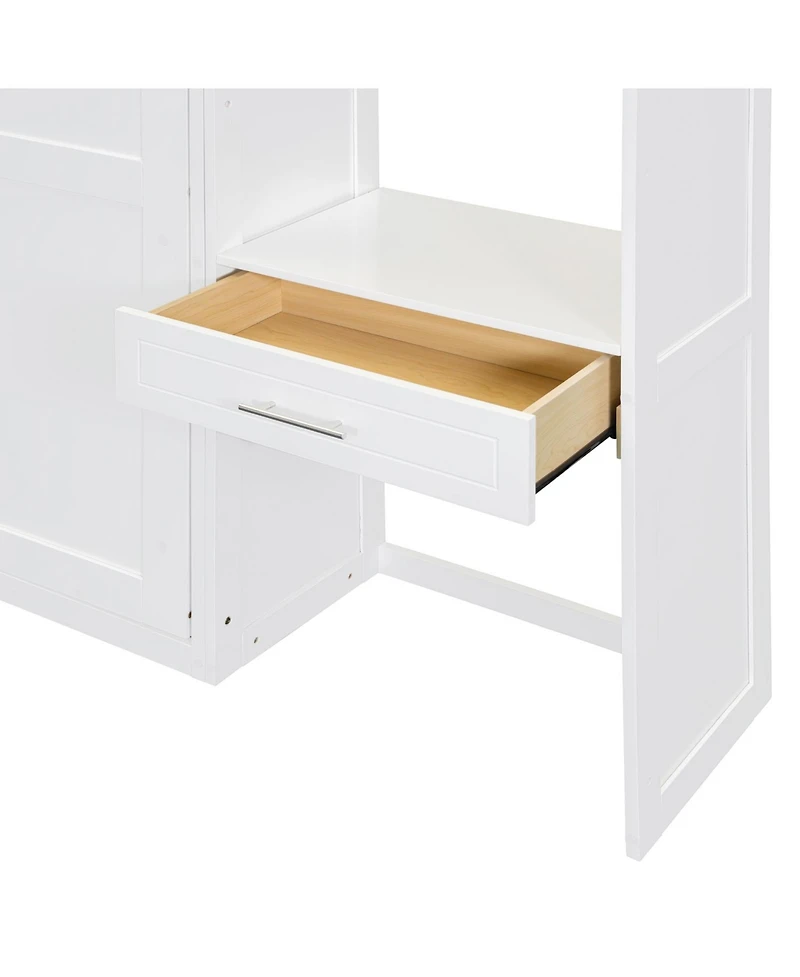 Streamdale Furniture Wall Murphy Bed with Desk & Storage