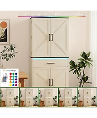 Streamdale Furniture Modern Led Accent Cabinet with Drawer