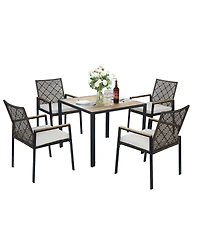 Streamdale Furniture All Weather 5-Piece Patio Dining Set