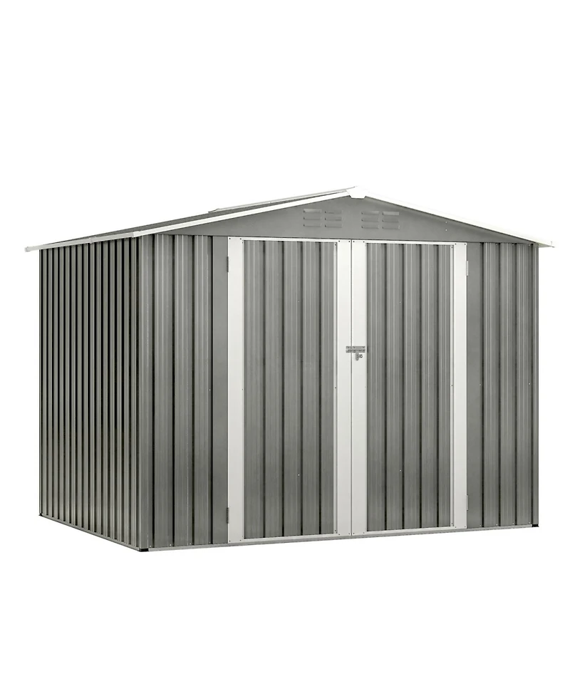 Streamdale Furniture 8x6 Ft Outdoor Storage Shed with Metal Foundation