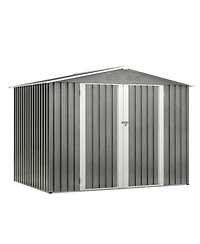 Streamdale Furniture 8x6 Ft Outdoor Storage Shed with Metal Foundation