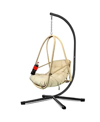 Streamdale Furniture Wicker Egg Chair with Stand & Cushion