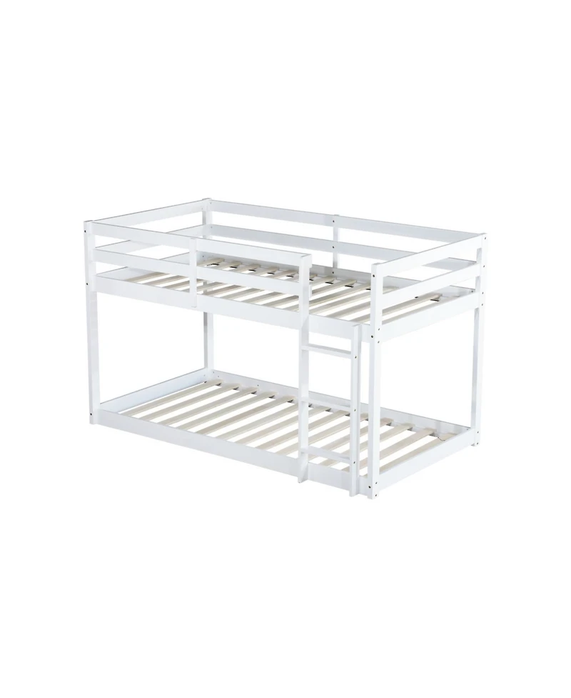 Streamdale Furniture Solid Wood Twin Bunk Bed - White