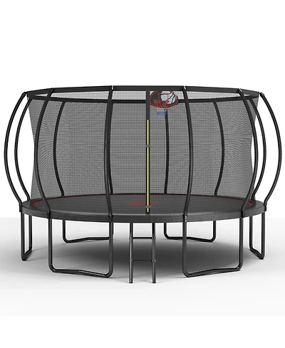 Streamdale Furniture 14FT trampoline Pumpkin- Black Red- fframe height 90cm